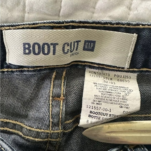 GAP Jeans Womens Boot Cut Mid Rise Dark Wash Cotton Stretch Pockets | 8 - Picture 5 of 11